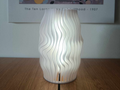 Table/bedside lamp with modern wavy pattern