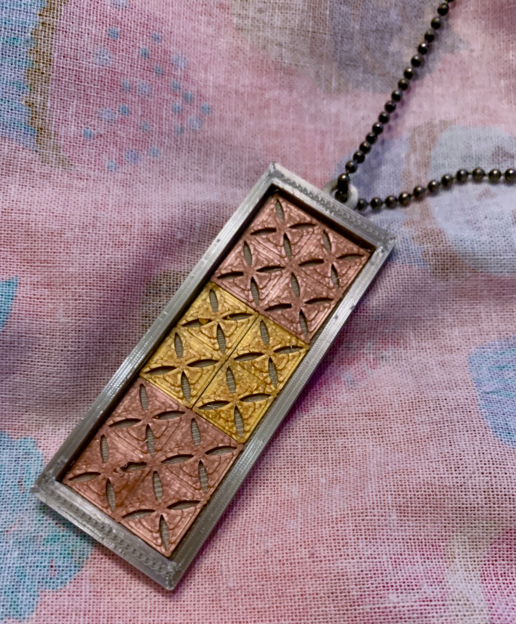 Breeze Block Pattern Pendant