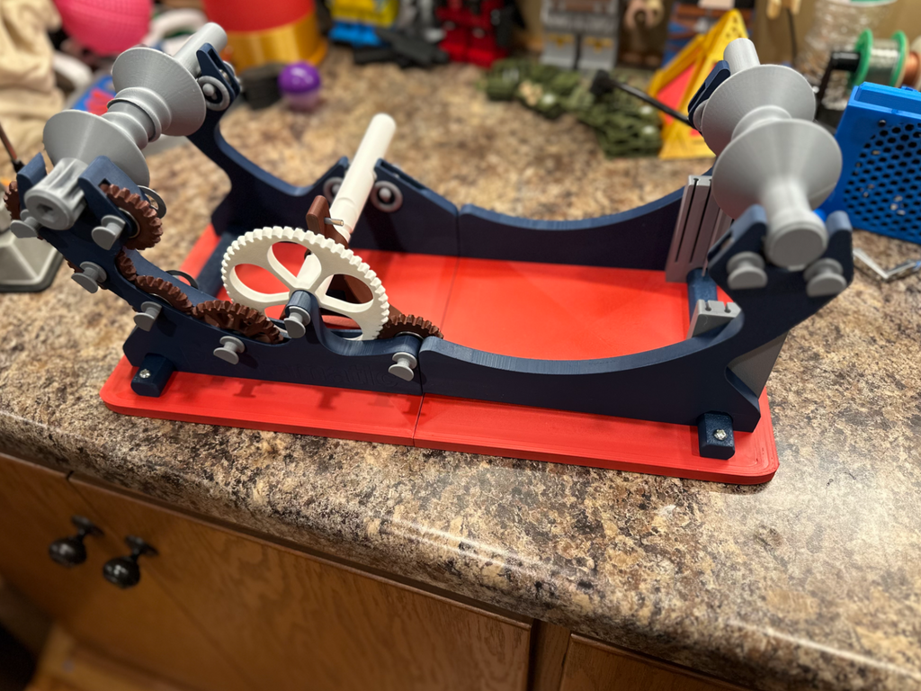 Filament Spool Winder Remix Bass and Lock Ring Pin