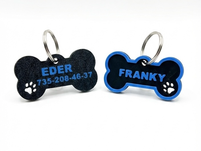 Placa para perro personalizable