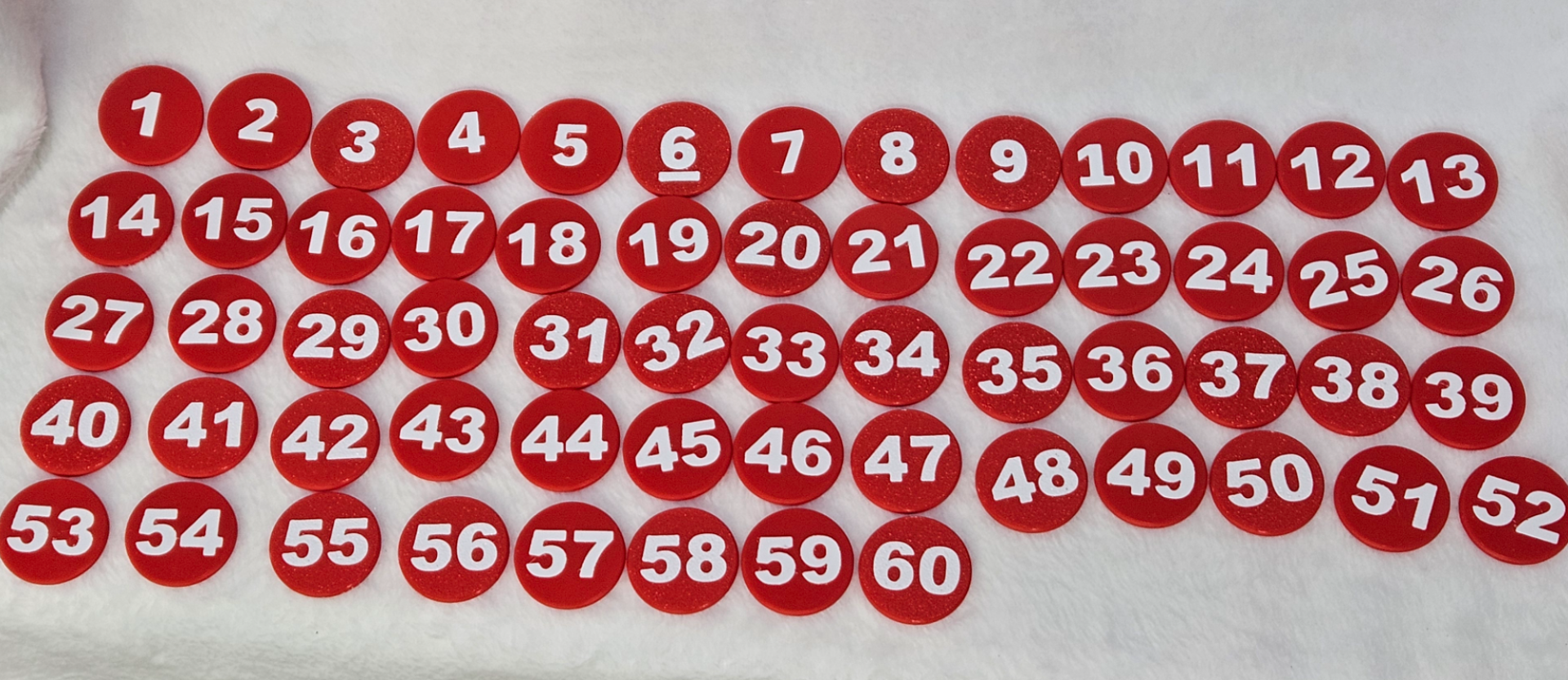 Numbered Coins (Chips)