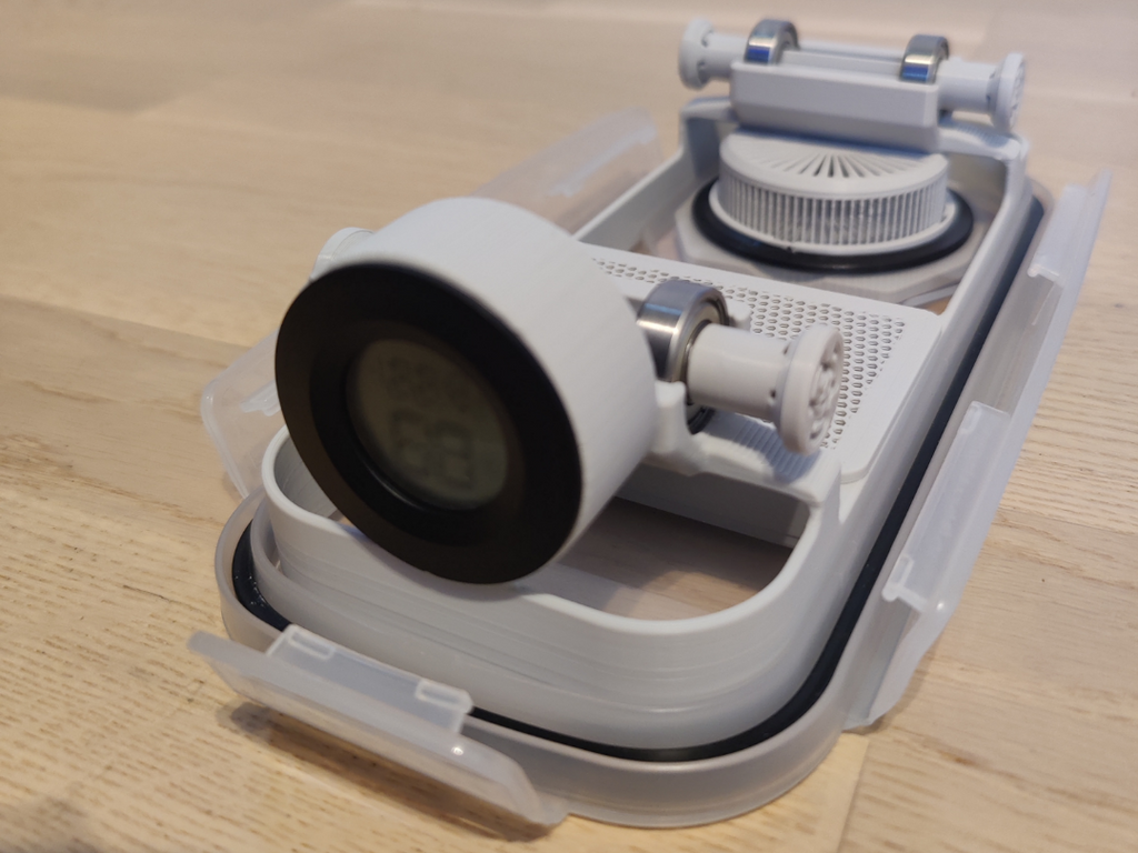 Upside Down Filament Dry Box with Round Hygrometer