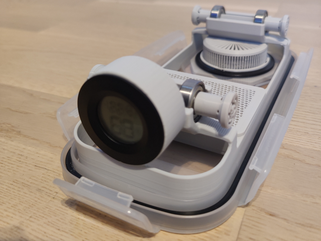 Upside Down Filament Dry Box with Round Hygrometer