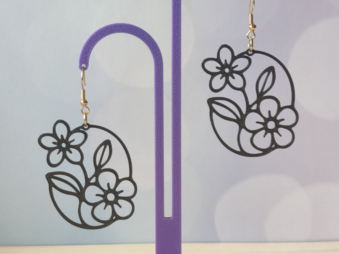 Pendientes florales