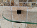 Floating glass shelf bracket