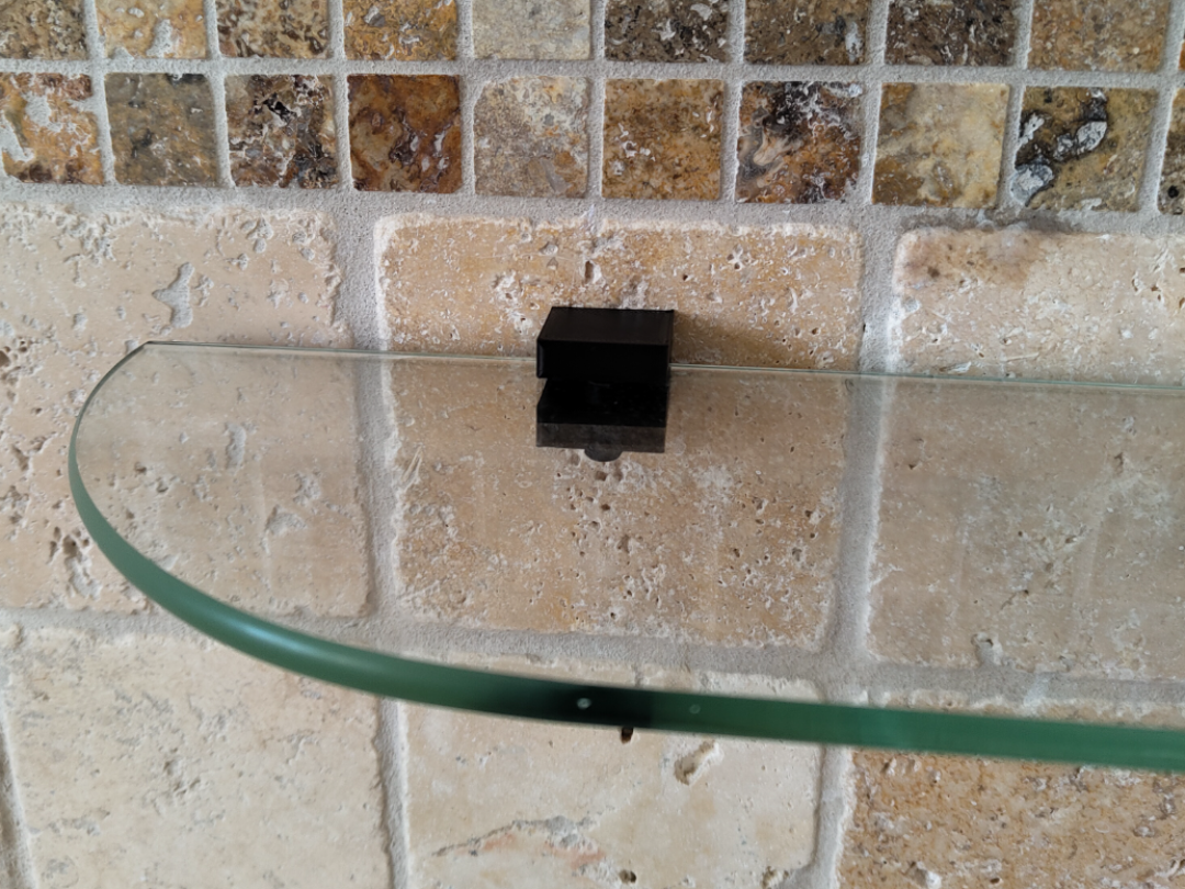 Floating glass shelf bracket