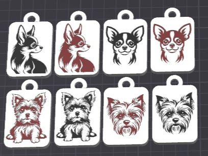 dogs set 1 keychains/charms(free commercial)
