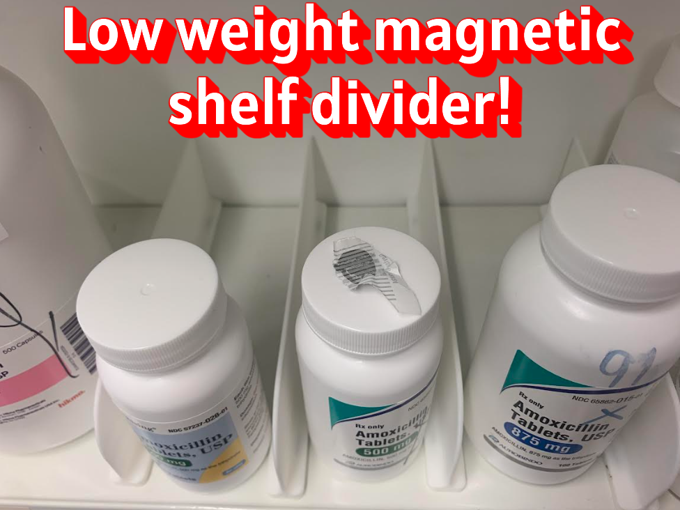 Ultralight Magnetic Shelf Divider 165 x 55 mm