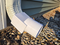 3x4 Downspout A/B Elbow to 4" Drain Tile Adapter