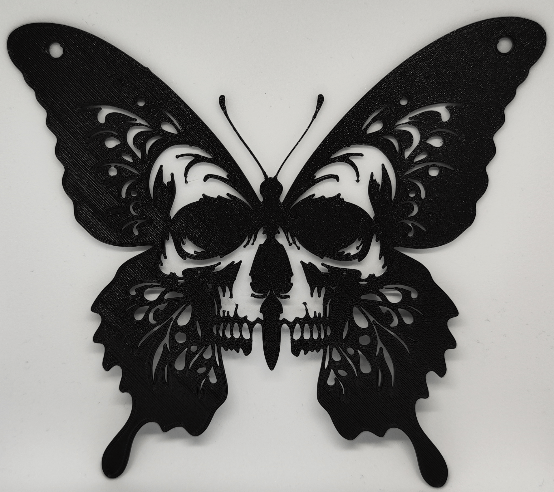 AI generated Butterfly skull Wall Art