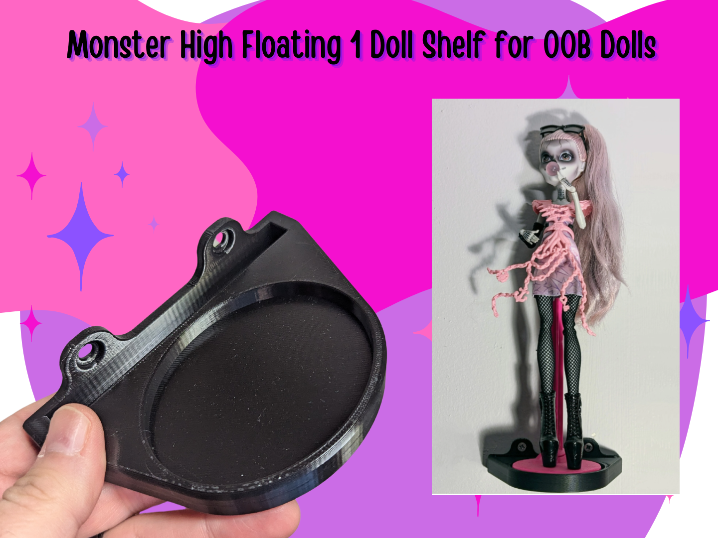 Monster High Doll Single OOB Doll Wall Mount