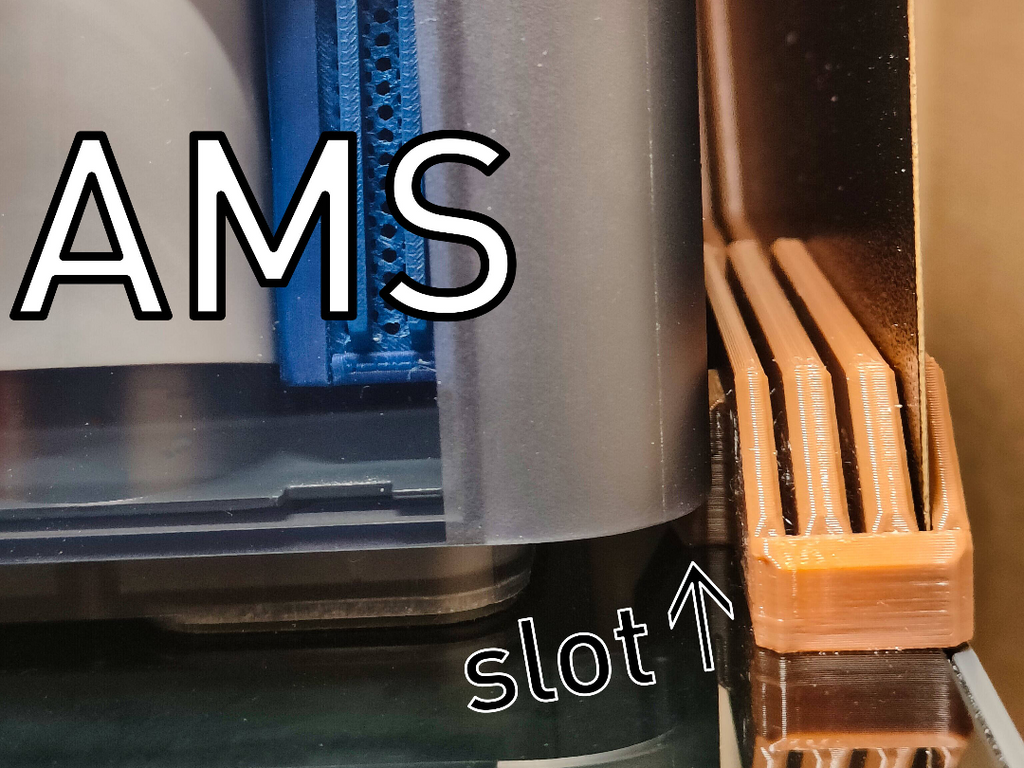 Buildplate holder X1C/P1P/P1S slotted on AMS Remix