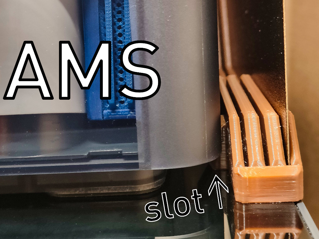Buildplate holder X1C/P1P/P1S slotted on AMS Remix