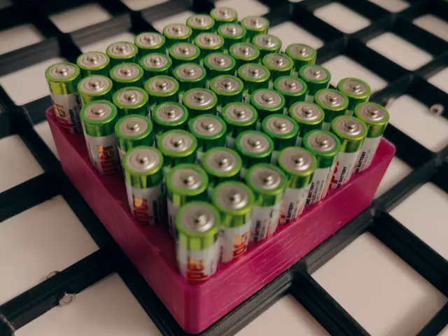 Gridfinity AAA Battery holder