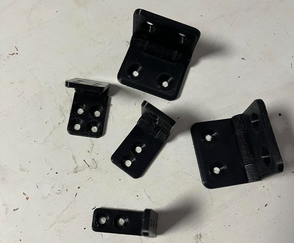Hinges for furniture, more variants