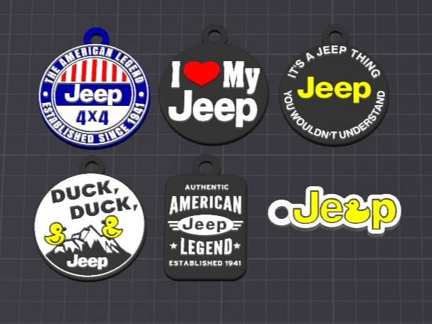 jeep set 2 keychain/charm (free commercial)