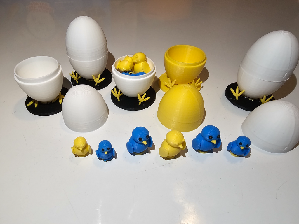 Easter Egg Container With Legs And Mini Bird