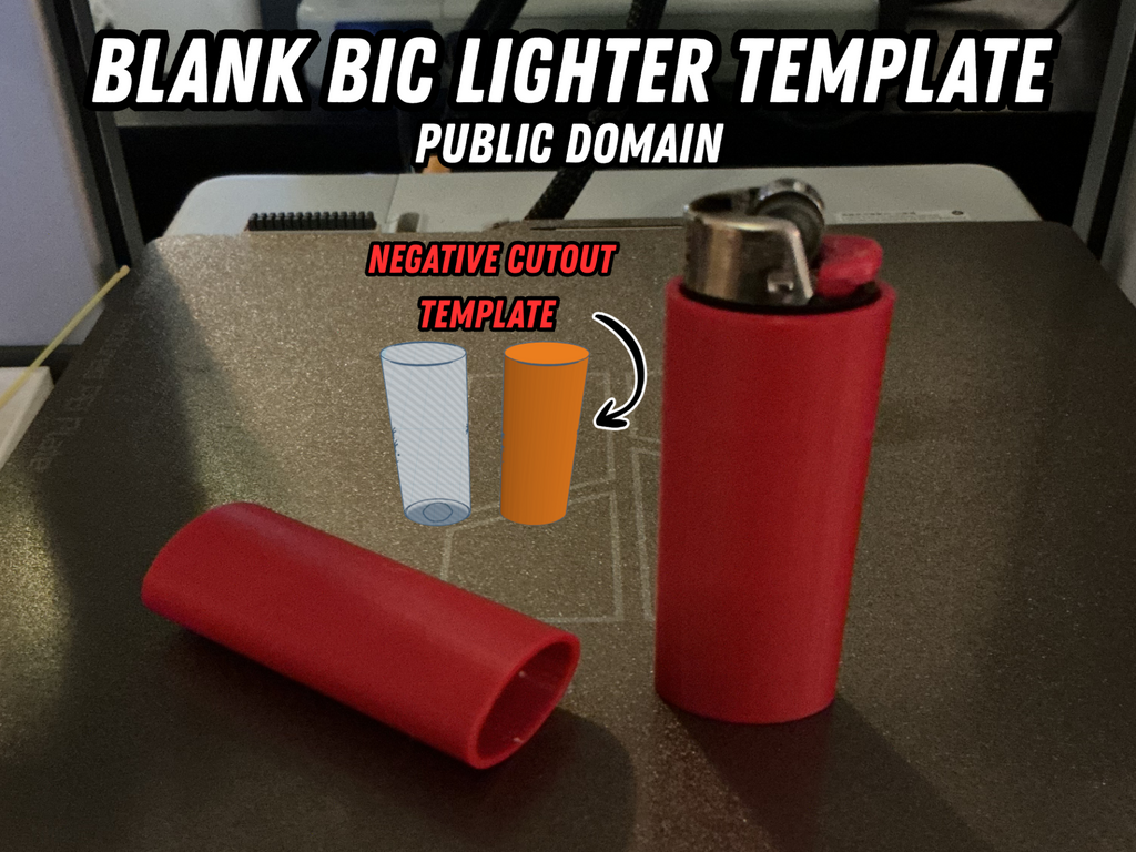 Custom Bic Lighter Case Template