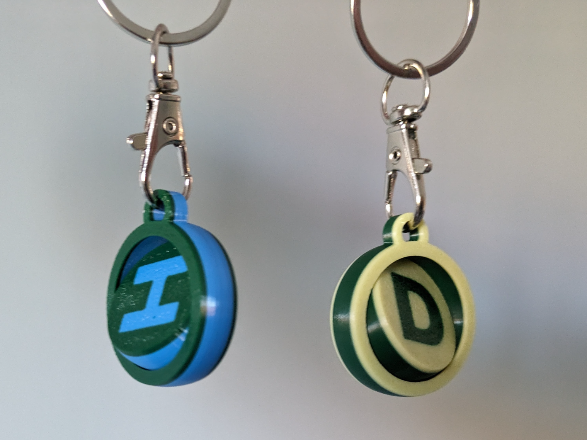 Customizable Rotating Letter/Initials Keyrings