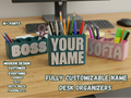 Custom Text & Name Desk Organizer Maker