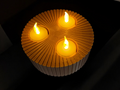 Three-Light Candle Holder with Elegant Rib Design