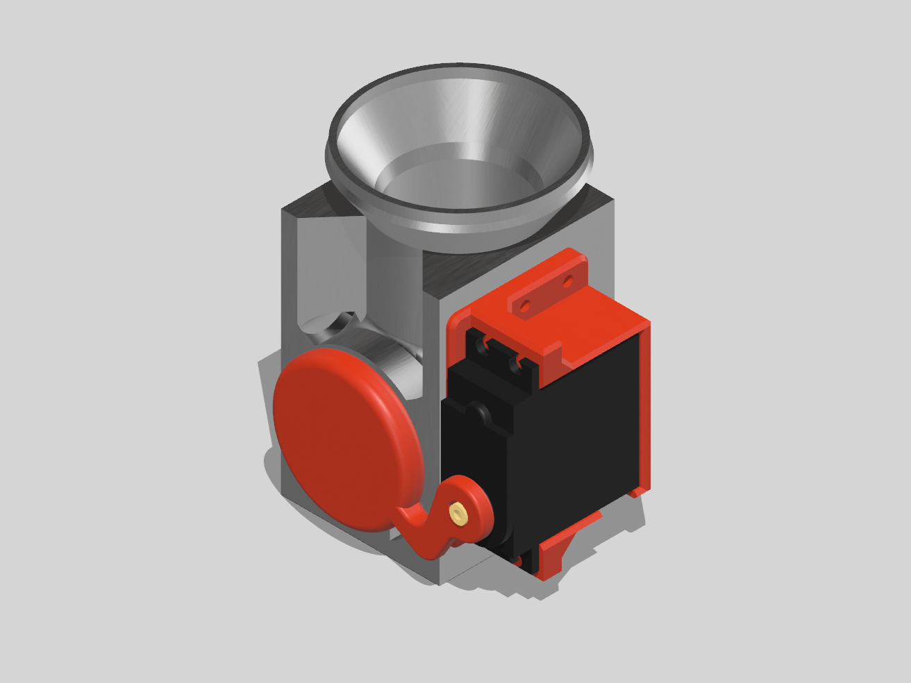 MG995 Servo holder. Pellet Dispenser System