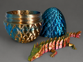 Articulated Dragon + Egg - Two Sizes