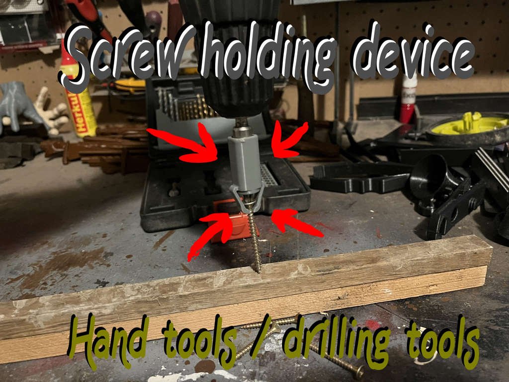 Screw holding device in the bit