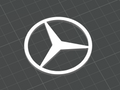 Mercedes Benz Emblem Logo - 3D Printed (No Text)
