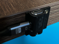 Angled USB-C desk mount bracket