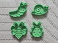 Cute Bug Insect Cookie Cutter Stamp Playdoh Set