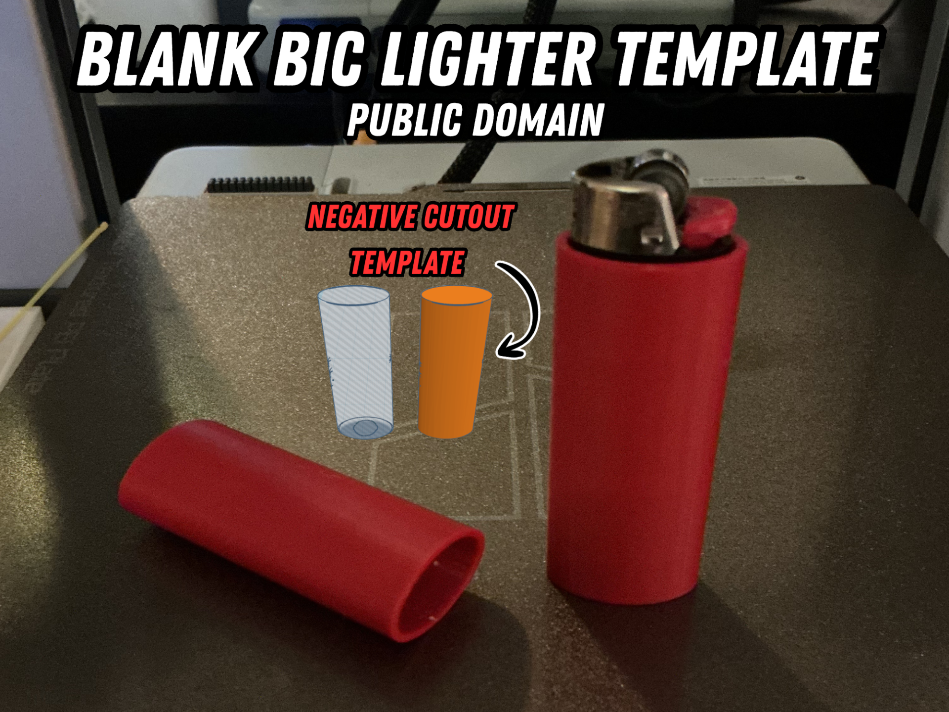 Custom Bic Lighter Case Template