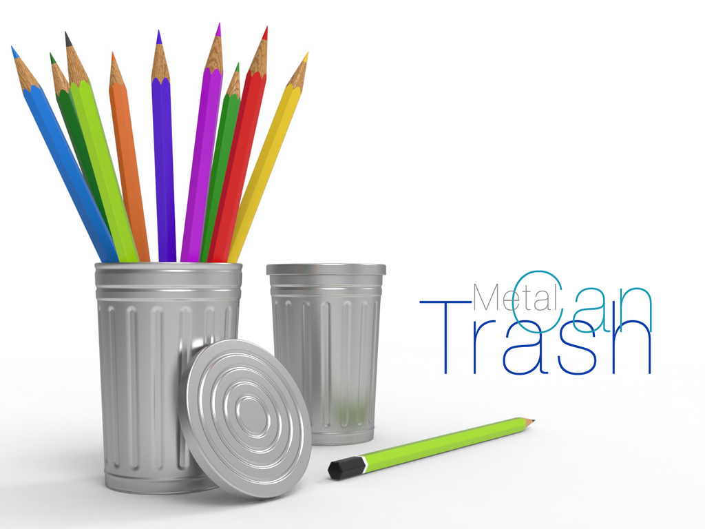 Mini Trash Can for Pencils