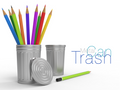 Mini Trash Can for Pencils