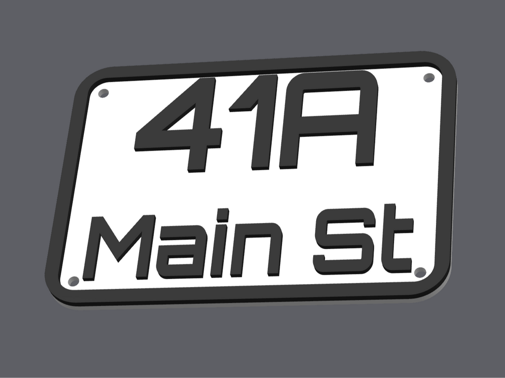 Custom House Number Plate