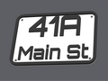 Custom House Number Plate