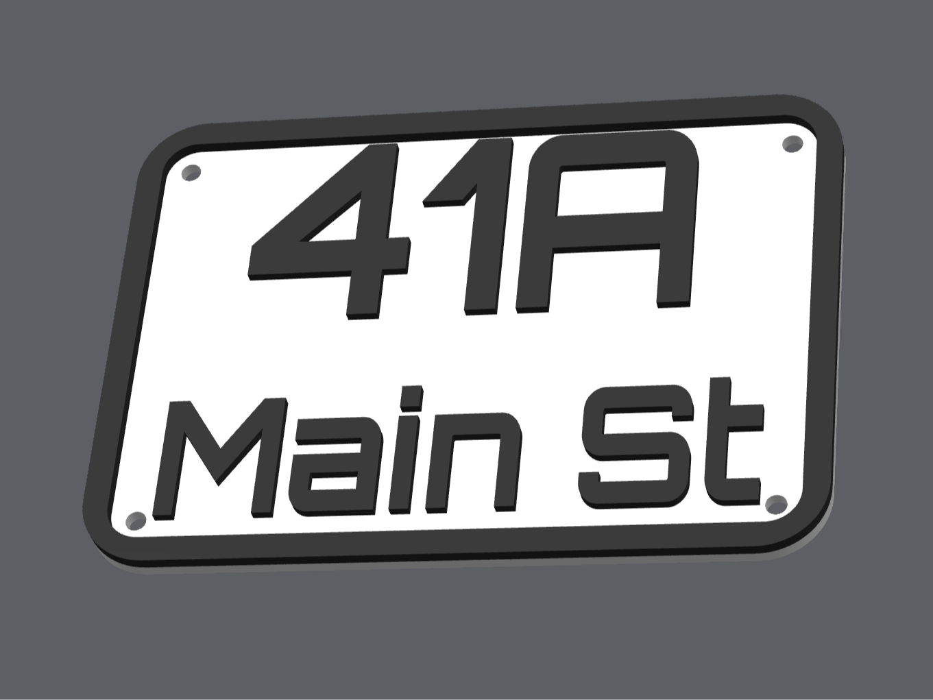 Custom House Number Plate