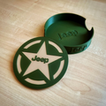 Jeep logo coaster holder