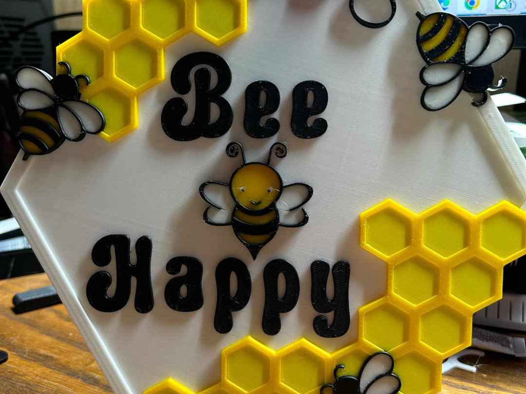 Bee Happy Sign