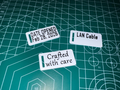 40x20 Customizable Label Tags with Zip Tie Slot