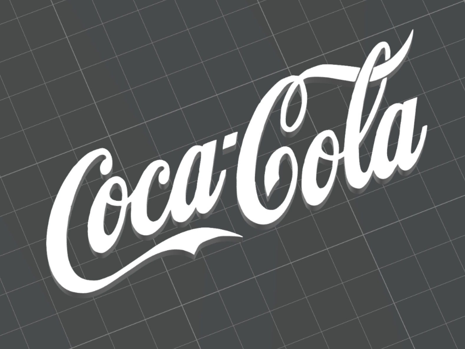 Coca-Cola Logo - 3D Printed
