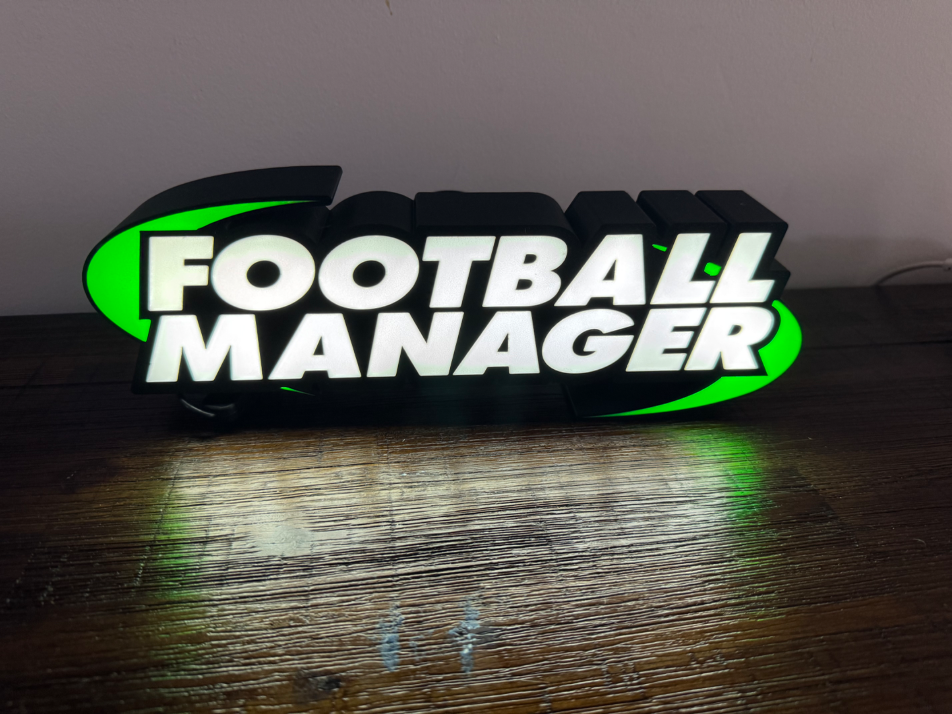 Football Manager - Light Up Logo / Sign