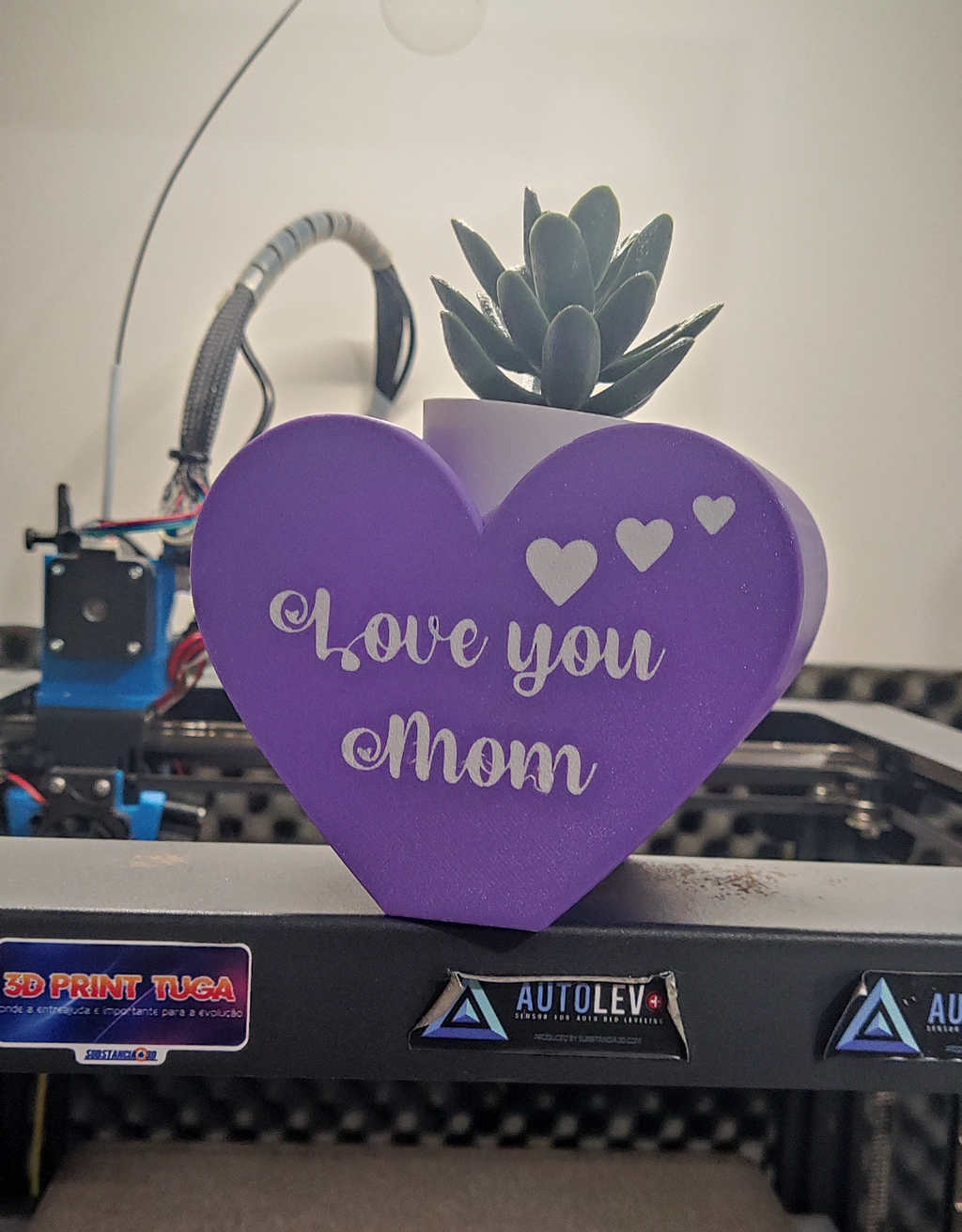 Vase Mother's day " Love you mom "