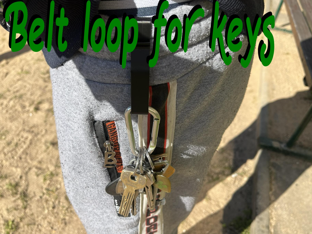 Belt loop for keys, beltclip