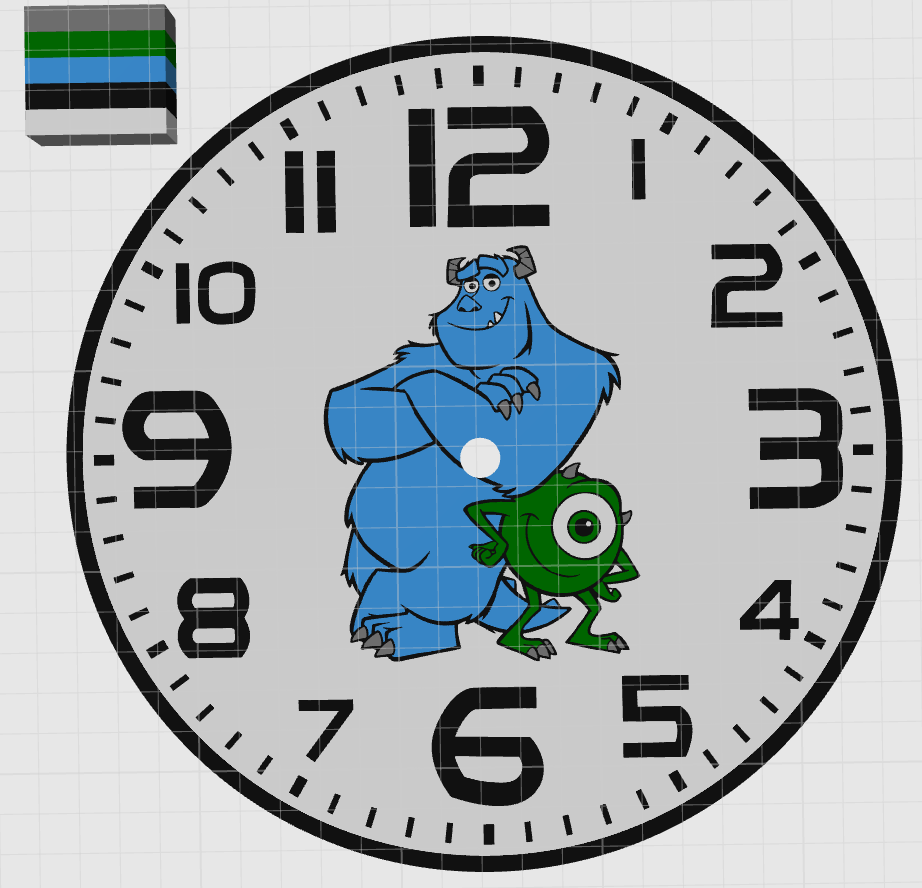 Monster Inc. Clock Face
