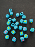 Letters&numbers CUBES collar-keychain-pendant EASY FAST PRINT