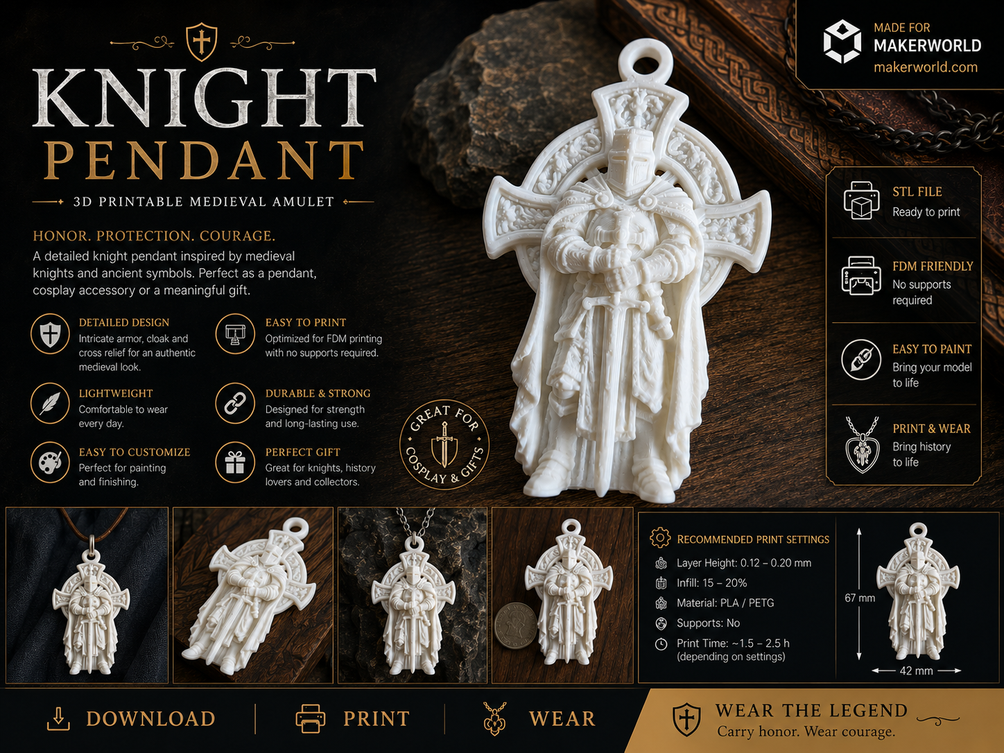 Knight Pendant