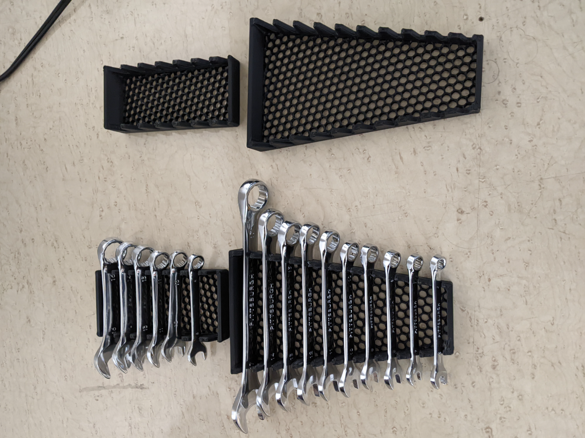 Long and short end wrench holders