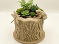 Tranquil Pond Log Planter