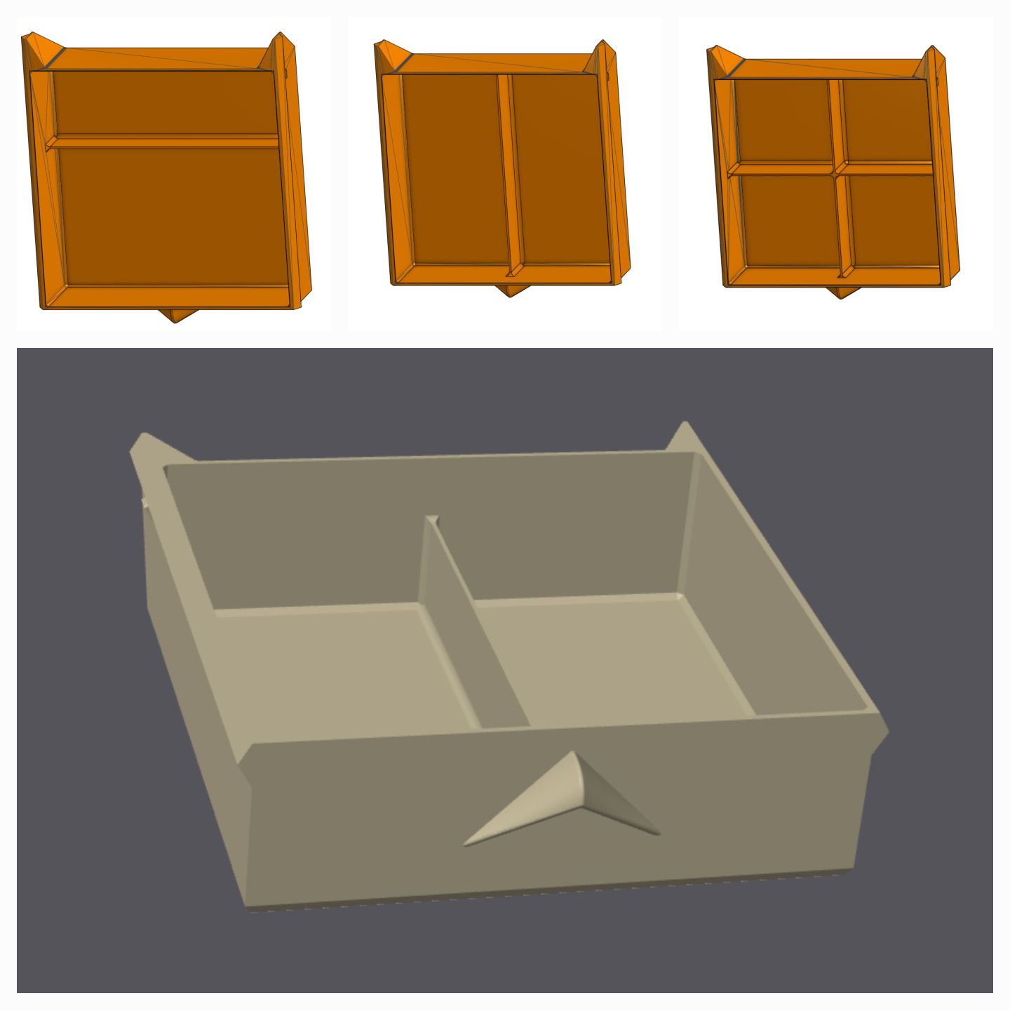 Under Desk Drawer with Divider